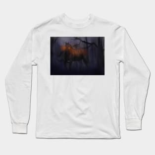 Halloween Horse coming through the Mist Long Sleeve T-Shirt